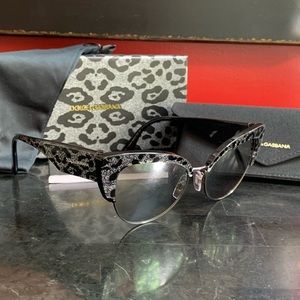 Dolce & Gabbana Silver & Black Sunglasses 53mm